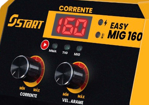 Maquina De Solda Elétrica Inversora Mma Máscara + Acessórios Cor Amarelo