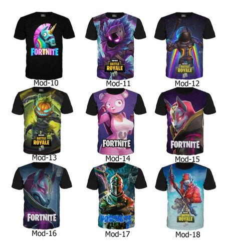 Camiseta Fortnite Gamer Video Juego Heroe Algodon Garantizad
