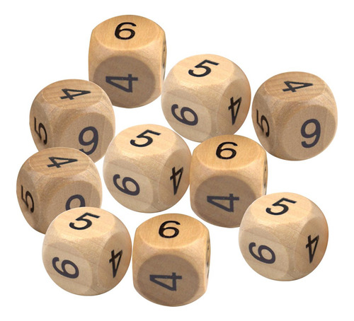 3 Juego De Dados De 10 Uds., Juego De Viaje, Juguete 1,6 Cm