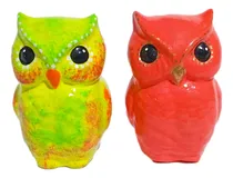 Comprar Buhos Set 2 Pzas Adornos Decoración Hogar Oficina Colección