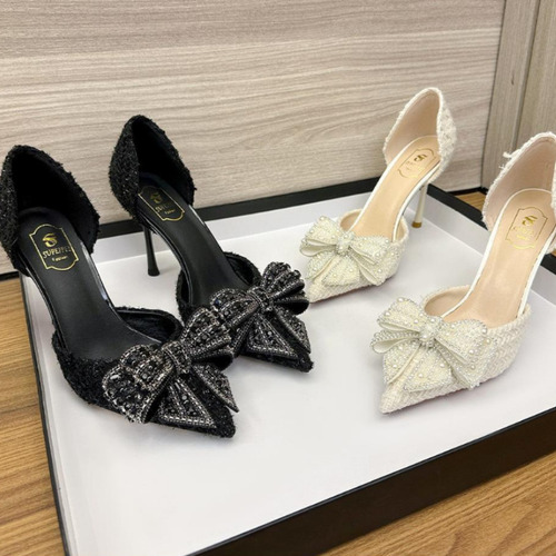 W Sandalias De Tacón Alto De Mujer Con Correa Transparente