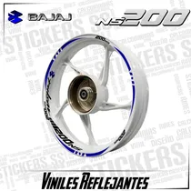 Comprar Calcomanias Stickers Para Rines Blancos Pulsar Ns Reflejante