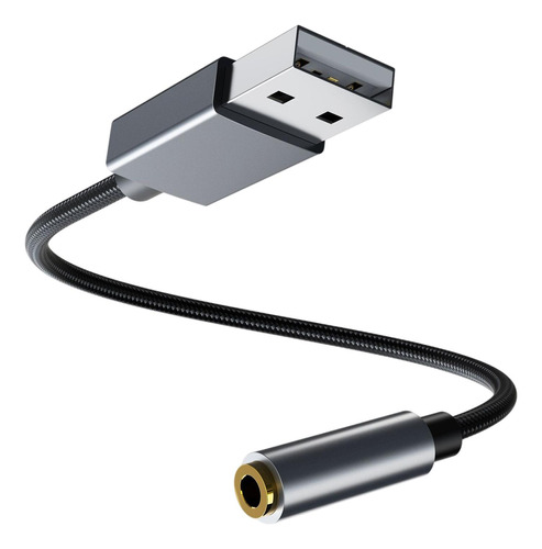 Adaptador De Audio Usb A Conector De 3,5 Mm, Convertidor 2