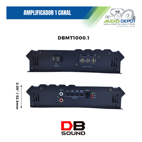 Amplificador 1 Canal Db Sound Clase D Full Range Dbmt1000.1d