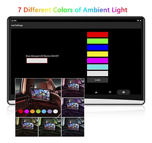 Reproductor Video Coche 13.3puLG 4k Wifi 2.4g/5g Android