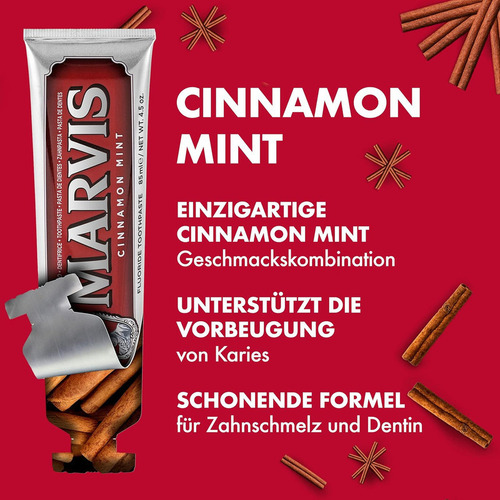 2x Marvis Whitening And Cinnamon Mint Toothpaste 85ml