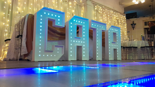 Letras Con Luces Gigantes Alquiler 85 Cm De Alto