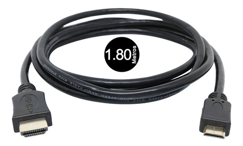 Imagem 1 de 3 de Cabo Mini Hdmi X Hdmi P/ Camera Filmadora Canon Fuji Nikon