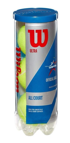 Imagen 1 de 5 de Pelotas Wilson Tenis Tubo X 3 Ball All Court Padel Pelotitas