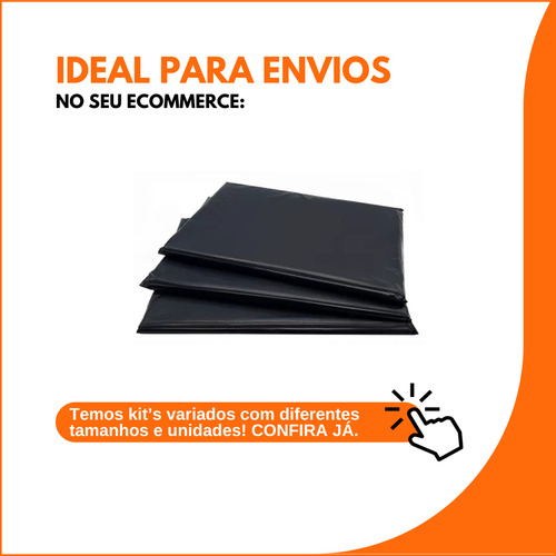 Envelope Segurança Preto 19x25 Saco Correios Sedex Com Lacre