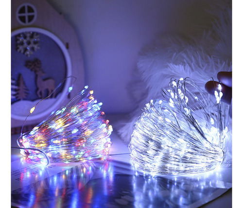 De Paquete 2 Luces Hadas Solar 24 M Y 240 Led Que Funcionan