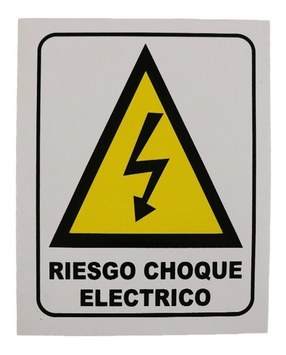 Cartel De Señalización Riesgo Choque Eléctrico