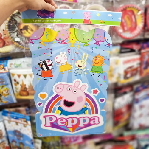 Piñata Cumpleaños Cartón Peppa Pig Celeste Peppa Pig Peppa Pig Grande