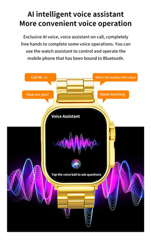 Relógios Smartwatch Feminino Gold Luxo + Pulseiras Brinde Nf