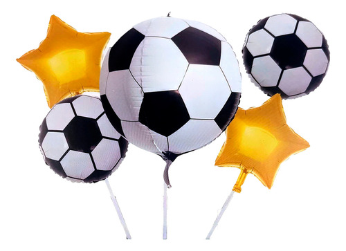 Bouquet Globos Futbol Deporte Balon Mundial Campeon 