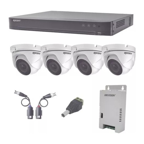 Kit Turbohd 1080p Dvr 4 Canales 4 Cámaras Eyeball Kevtx8t4ew