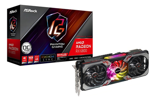 Placa de video AMD ASRock Taichi Radeon 6800 Series RX 6800 XT OC Edition 16GB