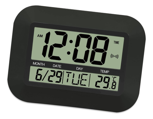 Reloj De Pared Digital Grande Con Termómetro Y Despertador,