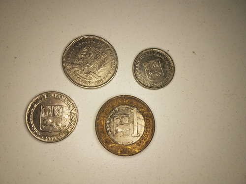 Lote Monedas Antiguas X4 Bolivar Venezuela