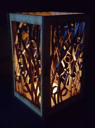 Imagen 6 de 6 de 40 Fanales De Fibrofacil Calados Portavelas Bodas Cumple