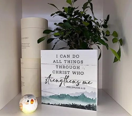 Caja Inspiradora: Versículo Filip 4:13, Decoración Mesa