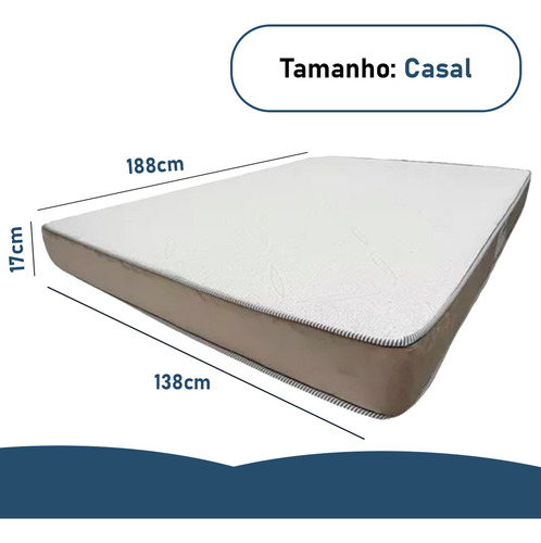 Colchão Box 1,38x1,88x0,17 Casal Bordado D33 A Vácuo Tecido Resistente