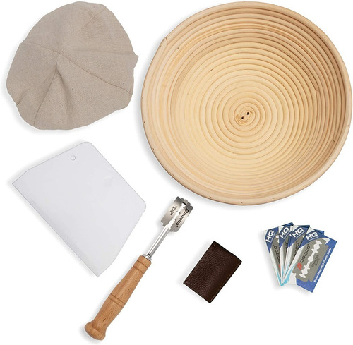 Imagen 1 de 10 de Banneton - Cesta De Fermentación Con Accesorios