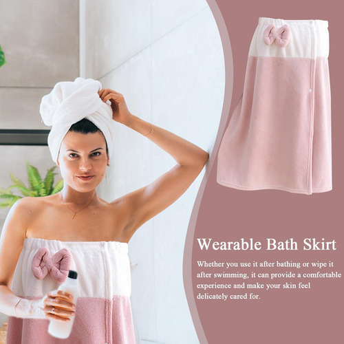 Toalla De Spa Absorbente Para Mujer, Bata De Baño