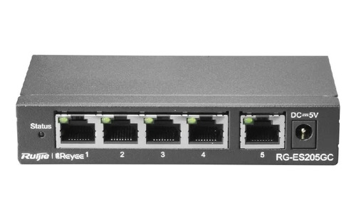 Switch Cloud Capa 2 De 5 Puertos Gigabit Rg-es205gc