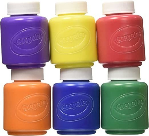 Pintura De Crayola Lavable Para Niño (6 Colores Surtidos) 2