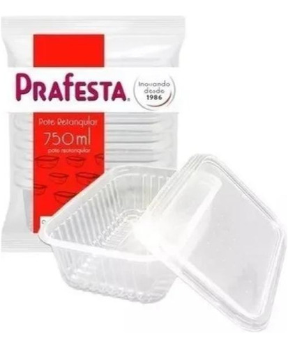 Pote Descartável 750ml Freezer Microondas Marmita - 24 Un