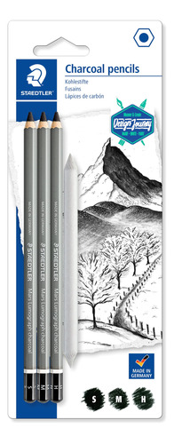 Lápices De Carbón Staedtler Mars Lumograph, Blíster De 3 Láp