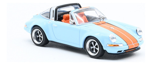 Auto Escala 1/64 Porsche Singer Targa Gulf Azul Pr64-0078 Color Agua
