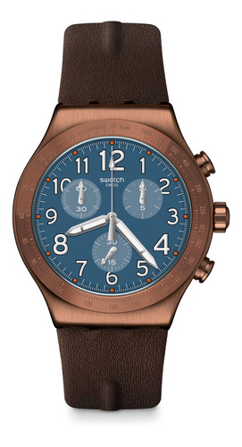 Reloj Swatch Back To Copper Yvc100 Correa Café