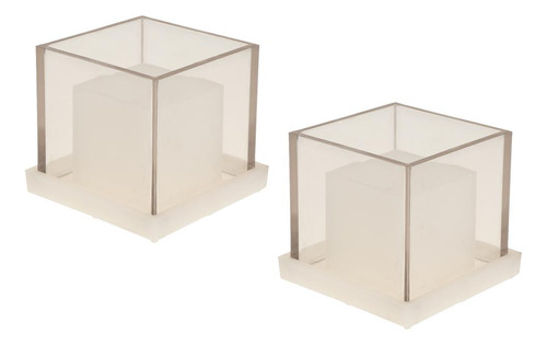 Moldes Para Velas De Plástico Con Forma De Cubo Hueco, Paque