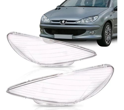 Imagen 2 de 6 de Lente Óptica Acrílico P/ Peugeot 206 2008 2009 2010 2011 12