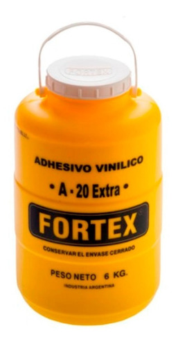 Adhesivo Vinilico/cola Vinilica Fortex 6kg Bulonera Guemes