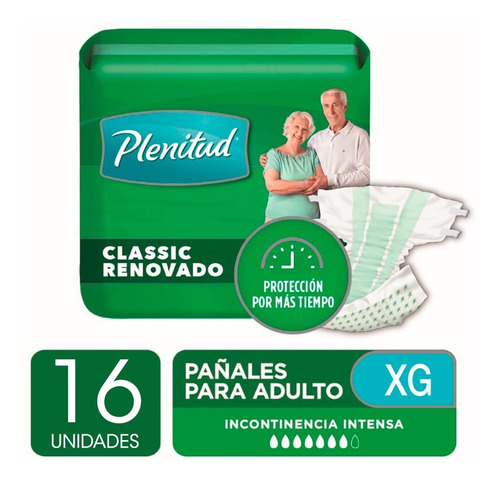 Pañal Para Adultos Plenitud Classic X 16 Unidades