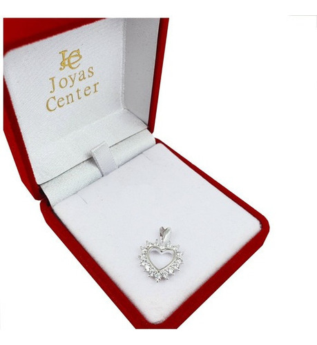 Dije Corazon Plata 925 Mujer Amor Con Piedras Regalo Novia 