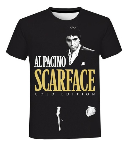 Nueva Playera Impresa En 3d De Scarface Tony Montana