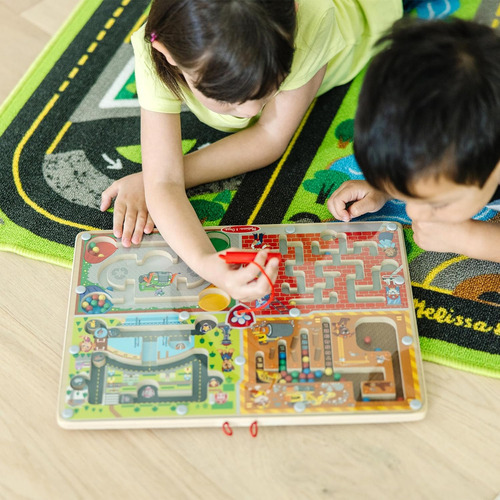 Tabla De Rompecabezas Magnética 4 En 1 De Madera Para Niños