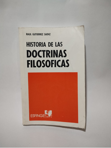 Historia De Las Doctrinas Filosóficas Gutiérrez Saenz