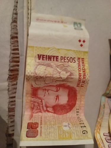 Billete De 20 Pesos Argentinos 