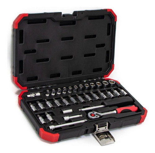 Imagen 2 de 7 de Juego Tubos Gedore 1/4 33 Pz 4 Mm A 13 Mm Crique Torx Philip