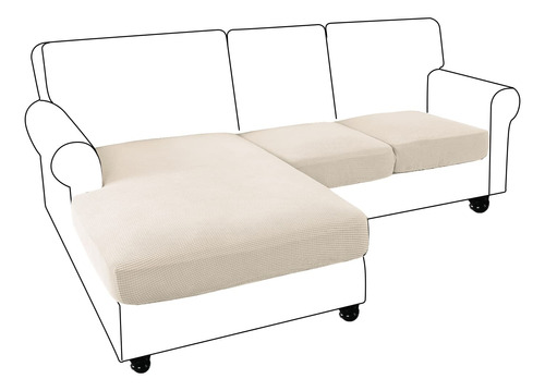  Funda De Sofa Seccional Elastica 2 Plazas + Divan 