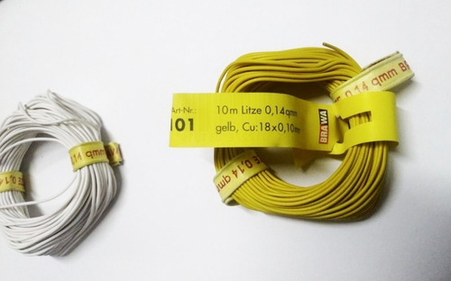 Lote De 2 Rollos De Cable P/ Ferromodelismo - Brawa Germany