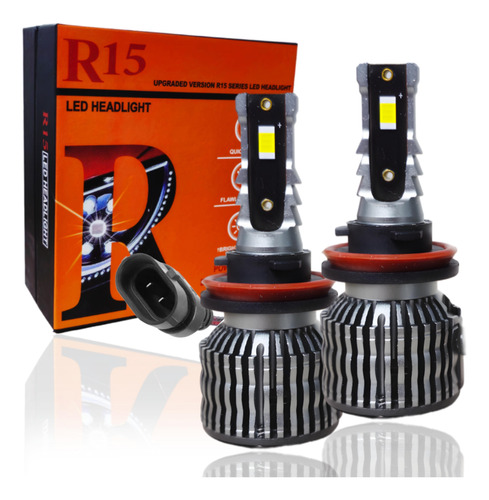 Ampolleta R15 Turbo Led 28000lm Potent 8/48v H11/h7/9005/880