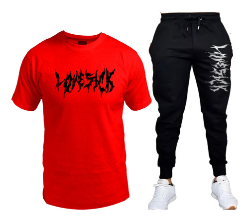 Conjunto Remera Y Pantalon Jogging Lovesick/ Dark/ Unisex