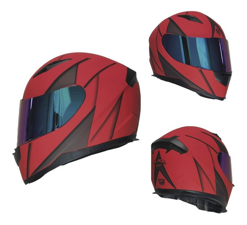 Casco Para Moto Cerrado Kov Novak Blade Rojo/ Gris Color Rojo Tamaño del casco 2X (63-64cm)