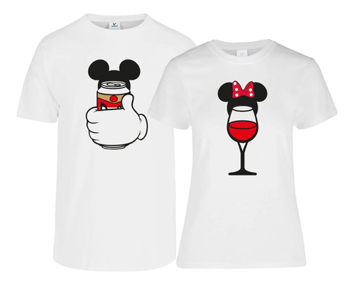 Playera Para Novios Mickey Minnie Beer San Valentin 2 Piezas